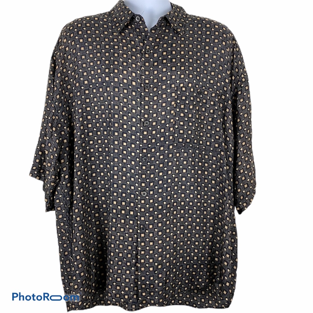 Utopia Silk Shirt XL Tropical Whisper Lite Vintage Classic Resort Wear